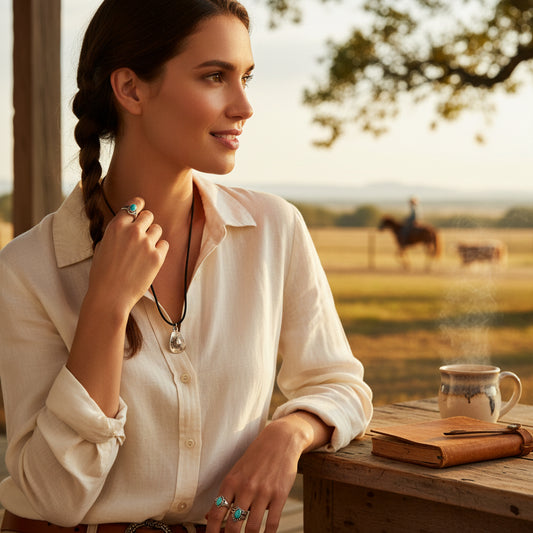 Inspiration Western - Collier pendentif Chapeau cowboy argent