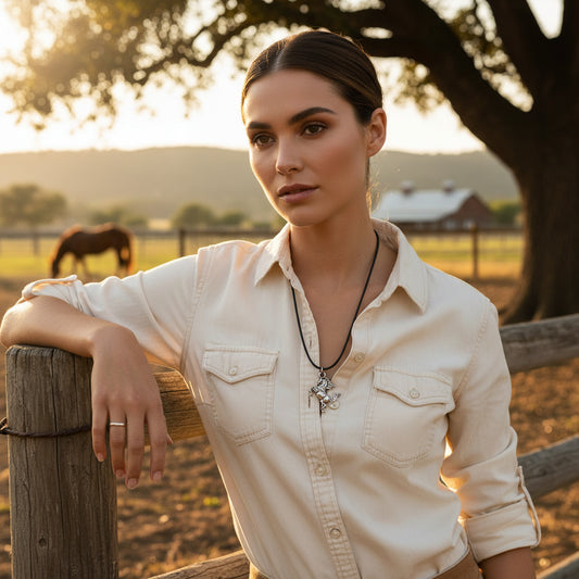 Inspiration Western - Collier pendentif Cheval