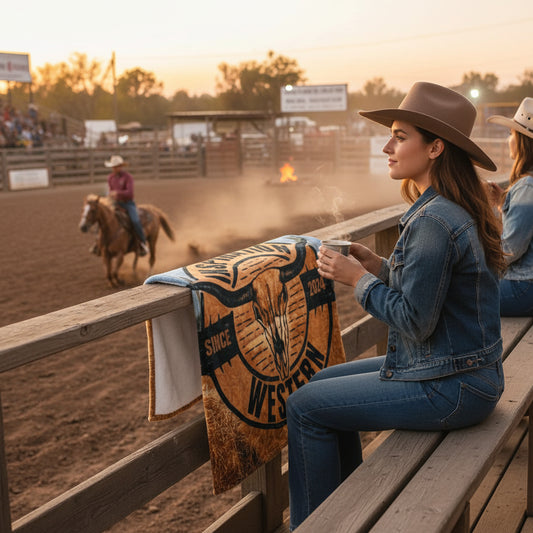 Inspiration Western - Couverture Foin & Crâne Longhorn lettre orange