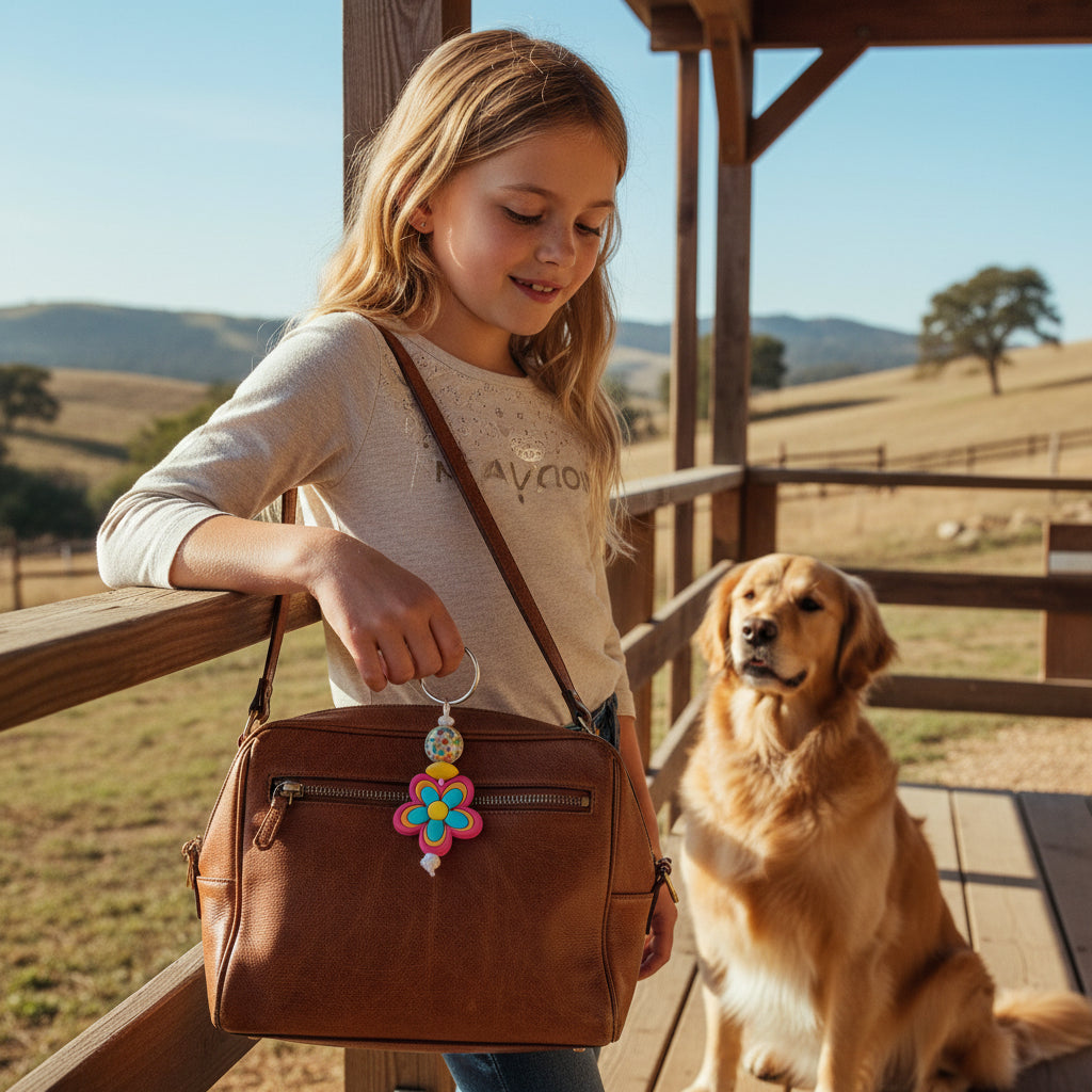 Inspiration Western - Porte-clés petit/aide-zip - Fleur 3