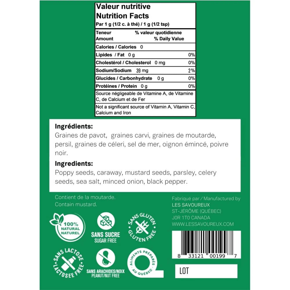 Les Savoureux Assaisonnements – Assaisonnement Biologique Salade de Chou (Édition Limitée)