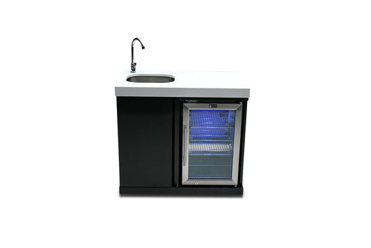 Mont Alpi - Module Réfrigérateur et évier Black Series