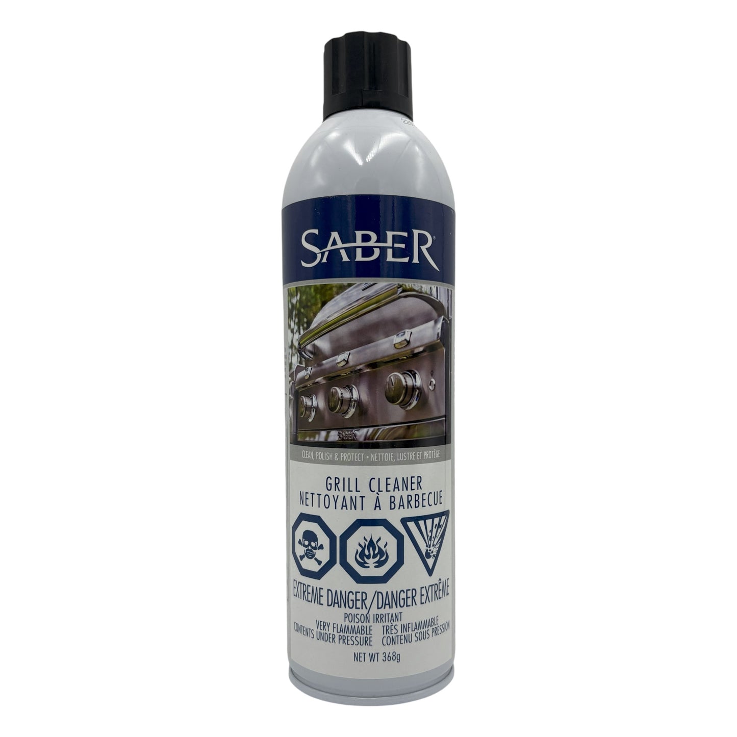 BBQ Saber Deluxe noir 4 brûleurs — Kit complet 7 pièces