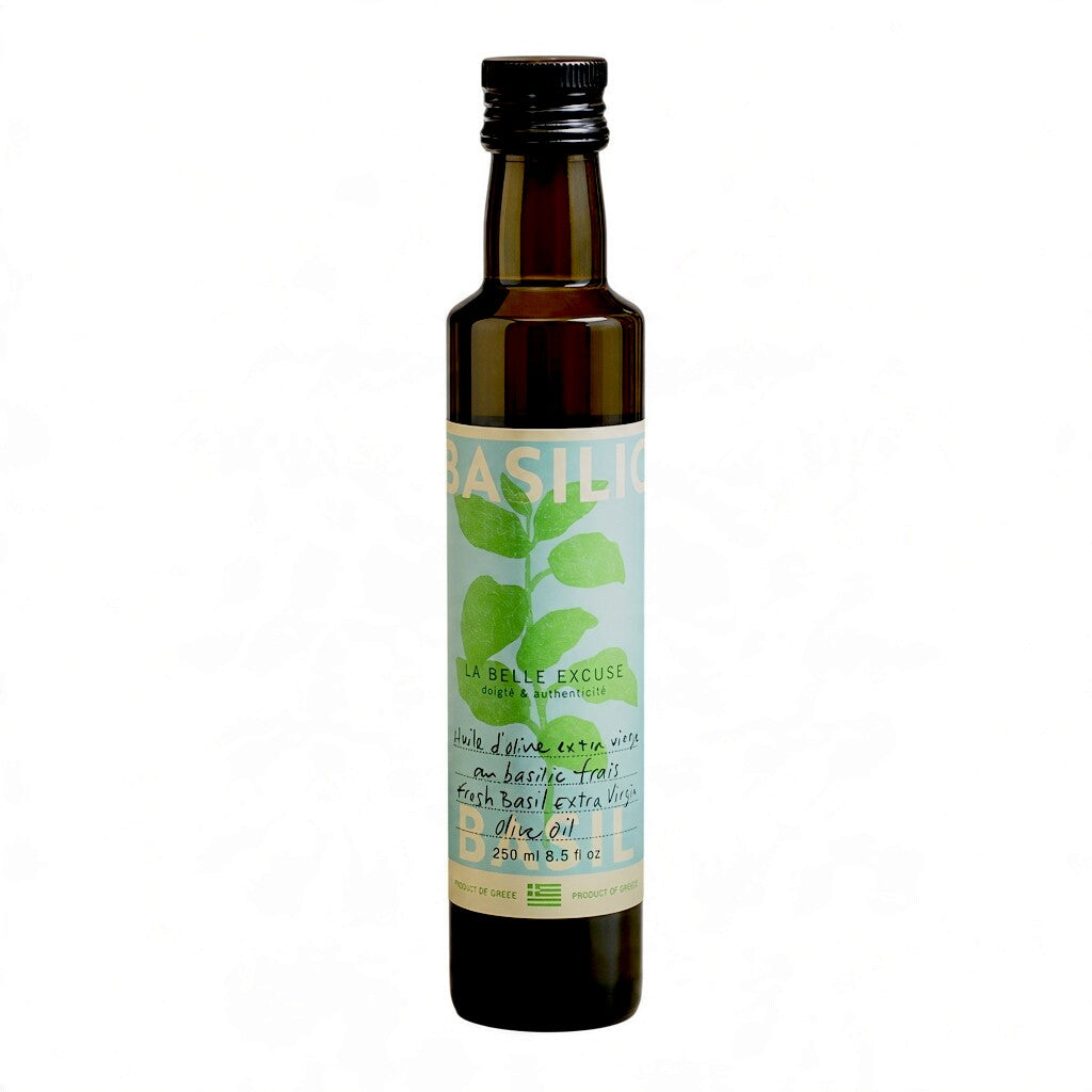 La Belle Excuse - Huile d’olive extra vierge au basilic 250 ml