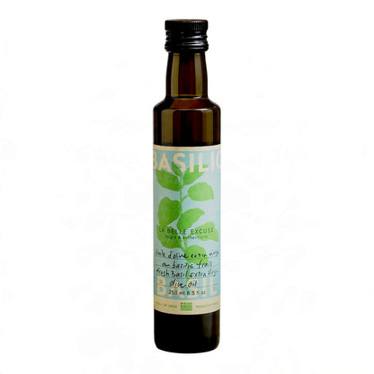 La Belle Excuse - Huile d’olive extra vierge au basilic 250 ml