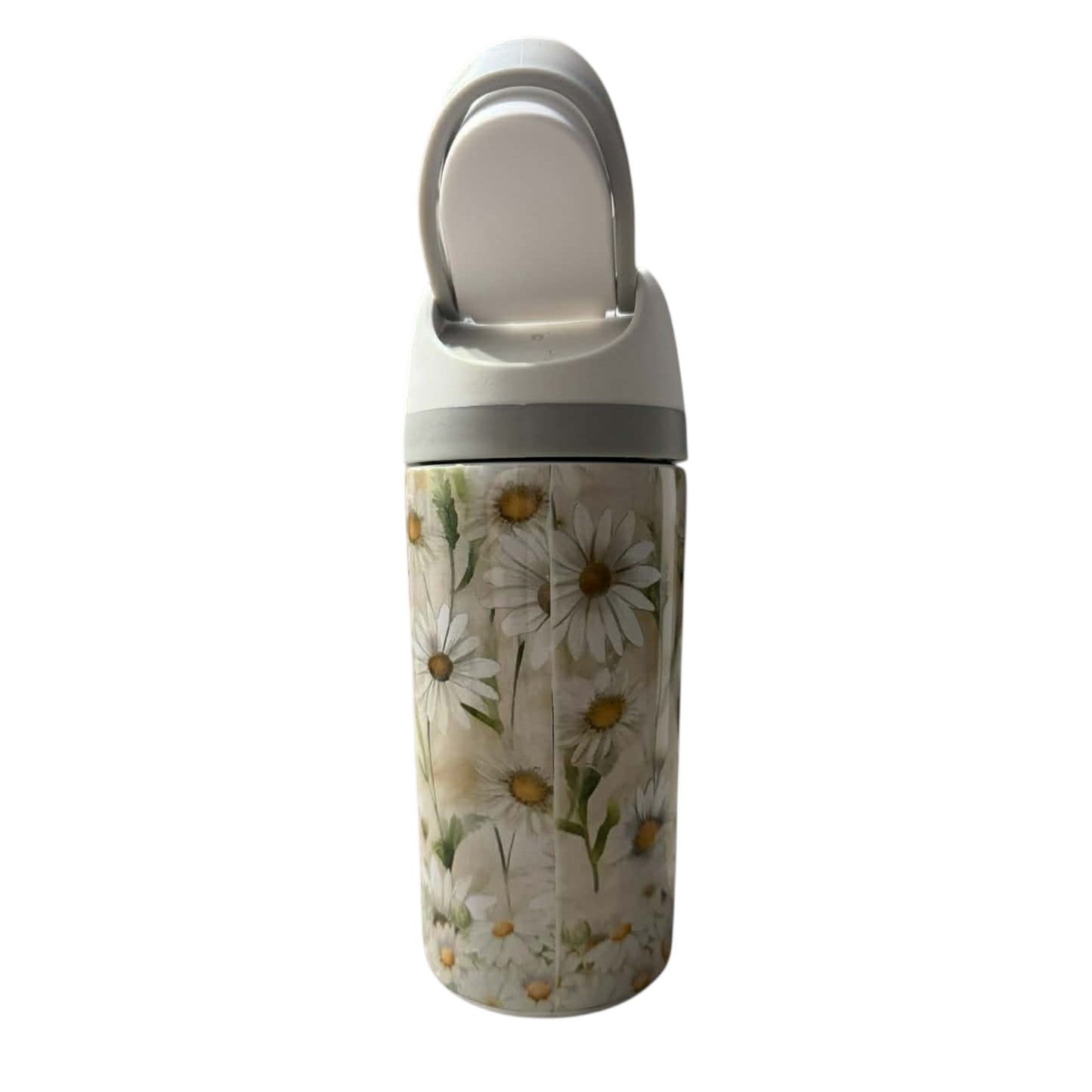Inspiration Western - Bouteille 2 en 1 avec paille - Petite vache fleurie