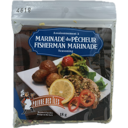 Assaisonnement à marinade du pêcheur Poivre des Îles 28g – épice québécoise pour poisson et fruits de mer