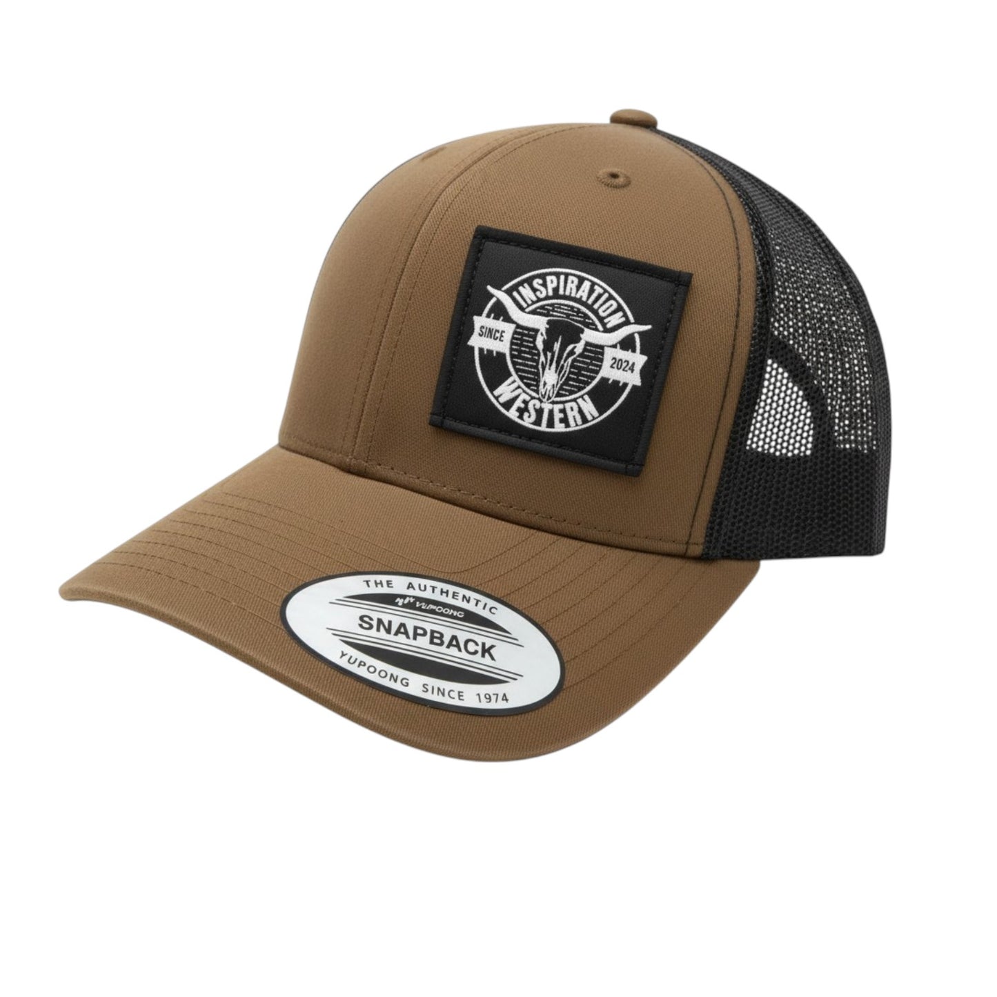 Inspiration Western - Casquette Inspiration Western Brune foncé avec filet noir à l'arrière