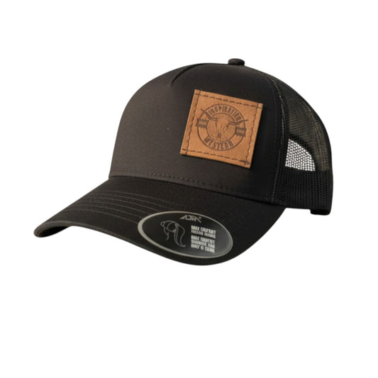 Inspiration Western - Casquette Inspiration Western Noire avec filet noir à l'arrière, coupe Pony tail