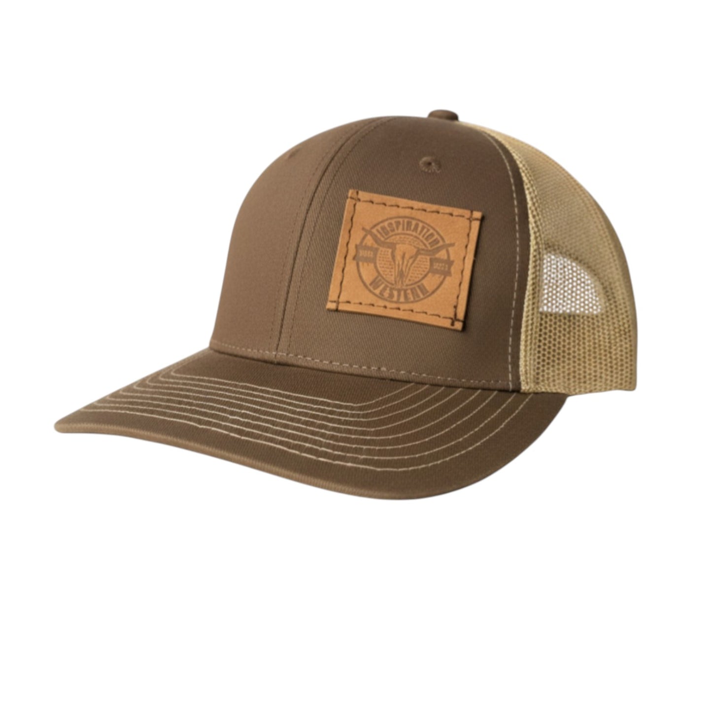 Inspiration Western - Casquette Inspiration Western brune avec filet beige à l'arrière