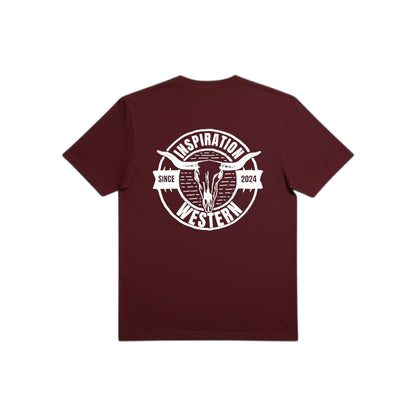 Inspiration Western - T-shirt bougogne 2 logos