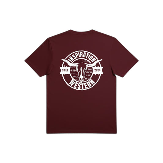Inspiration Western - T-shirt bougogne 2 logos