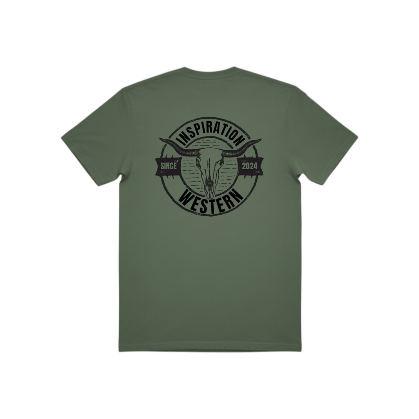 Inspiration Western - T-shirt vert 2 logos