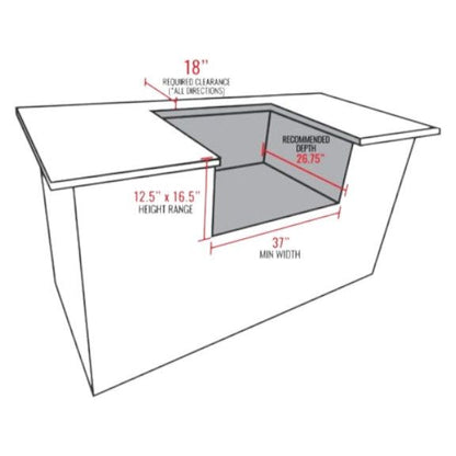 Recteq - Barbecue aux granules E-Série Built-In 1300