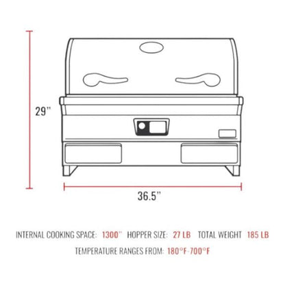 Recteq - Barbecue aux granules E-Série Built-In 1300