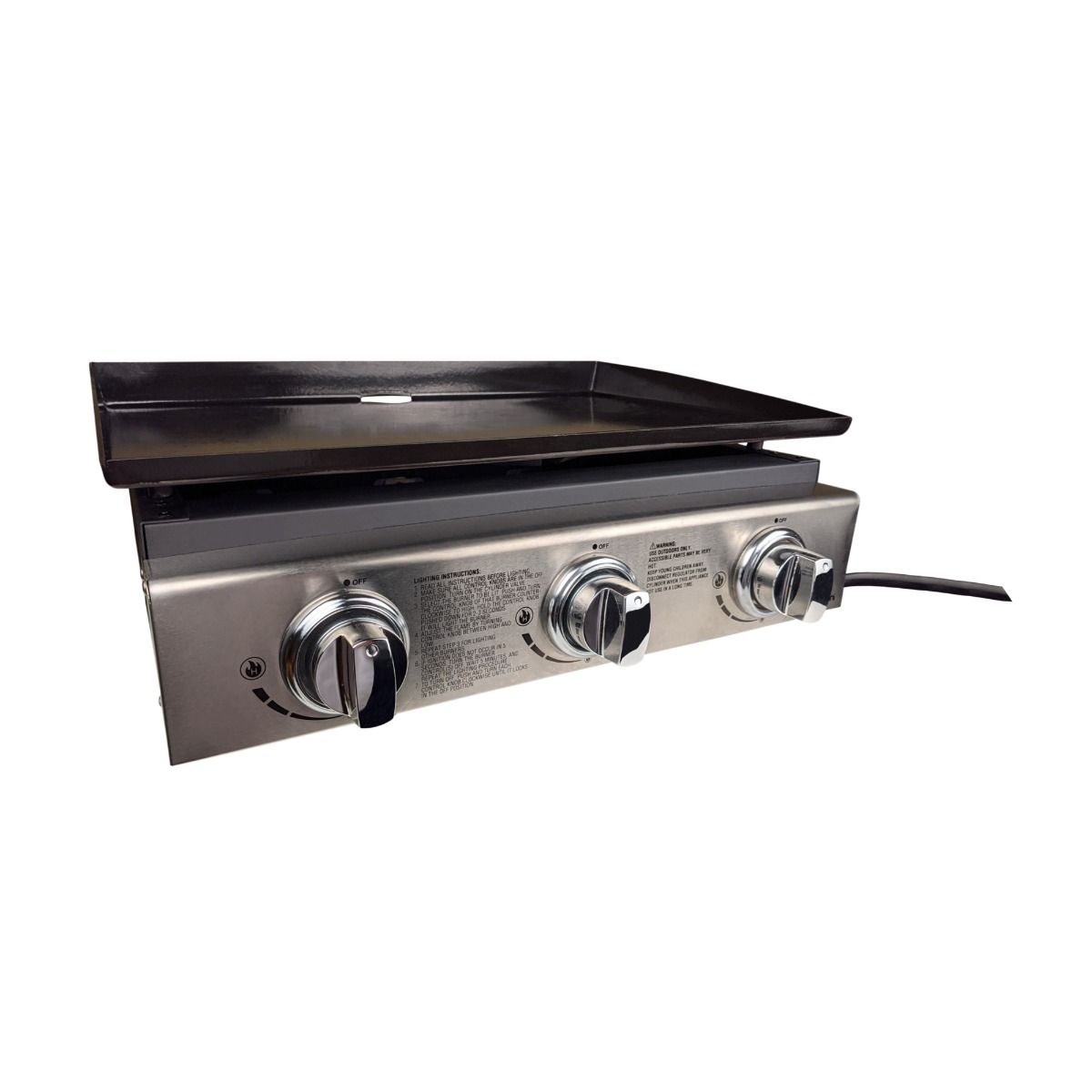 Martin - Plaque de cuisson fini porcelaine à 3 brûleurs au propane
