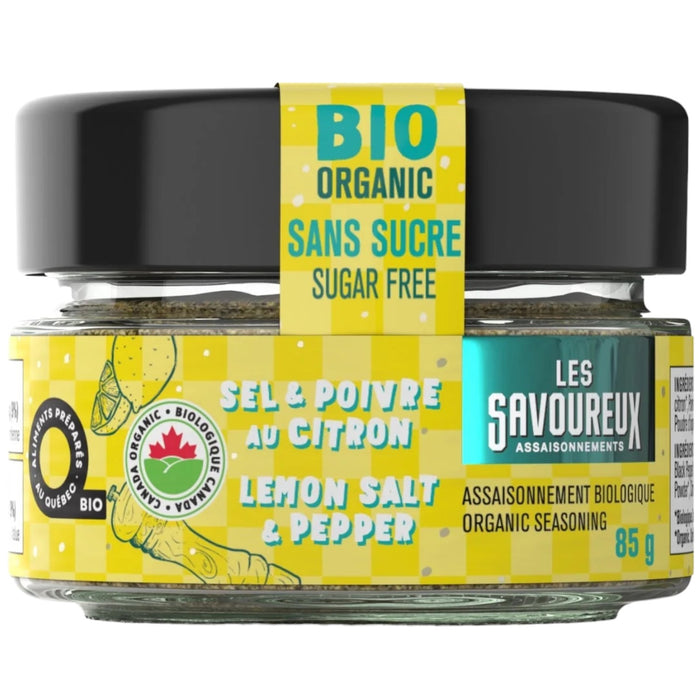 Les Savoureux assaisonnements - Assaisonnement biologique - Sel et poivre au citron