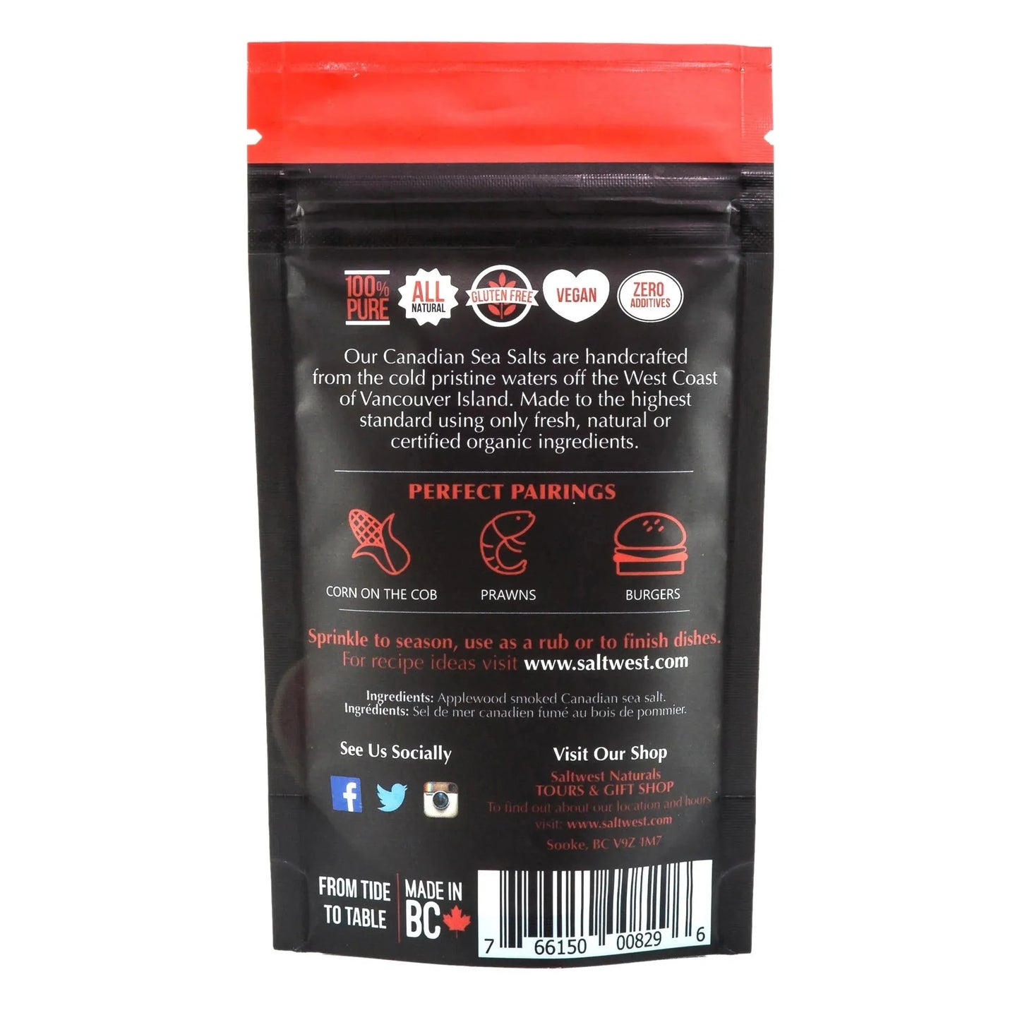 Saltwest naturals - Sel de mer fumé au bois de pommier