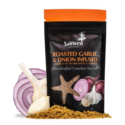 Saltwest naturals - Sel de mer infusé à l'ail et à l'oignon rôtis