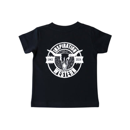 Inspiration Western - T-shirt noir bébé