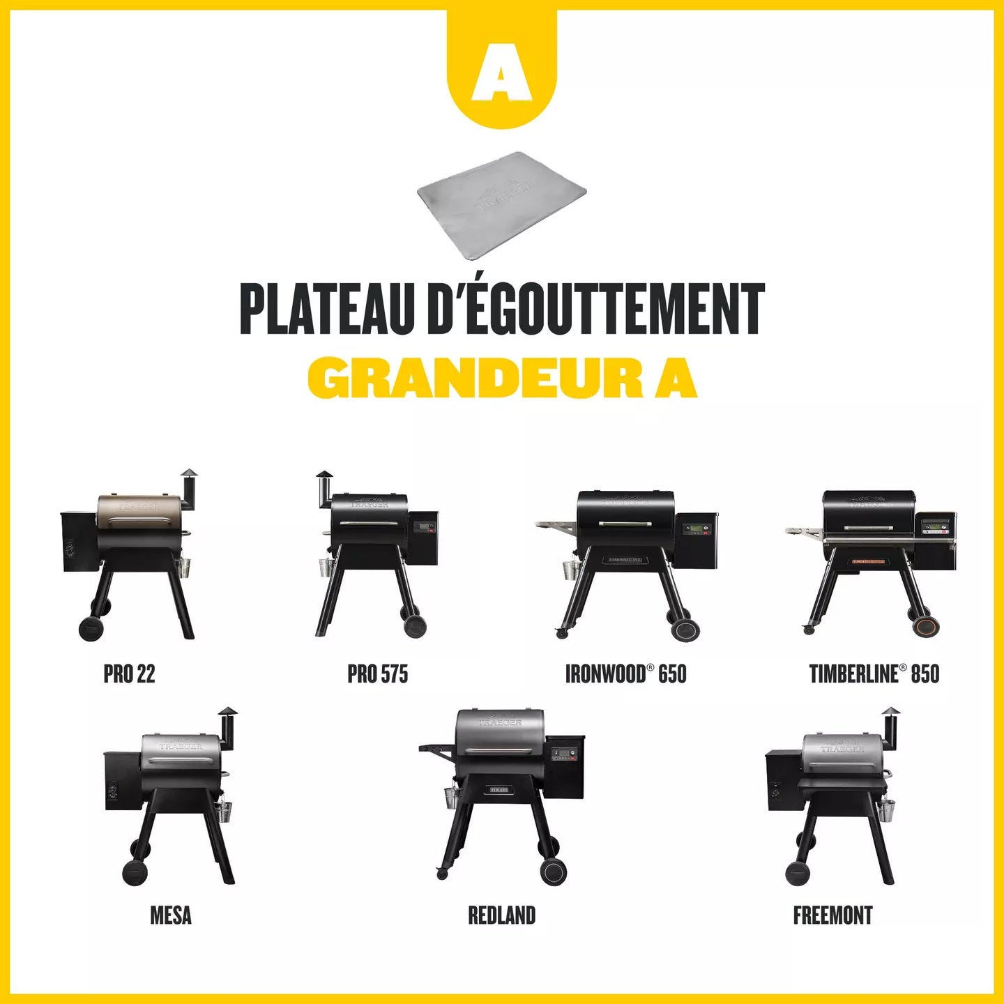 Traeger - Revêtements de cuvette d’égouttage Pqt 5 Taille A