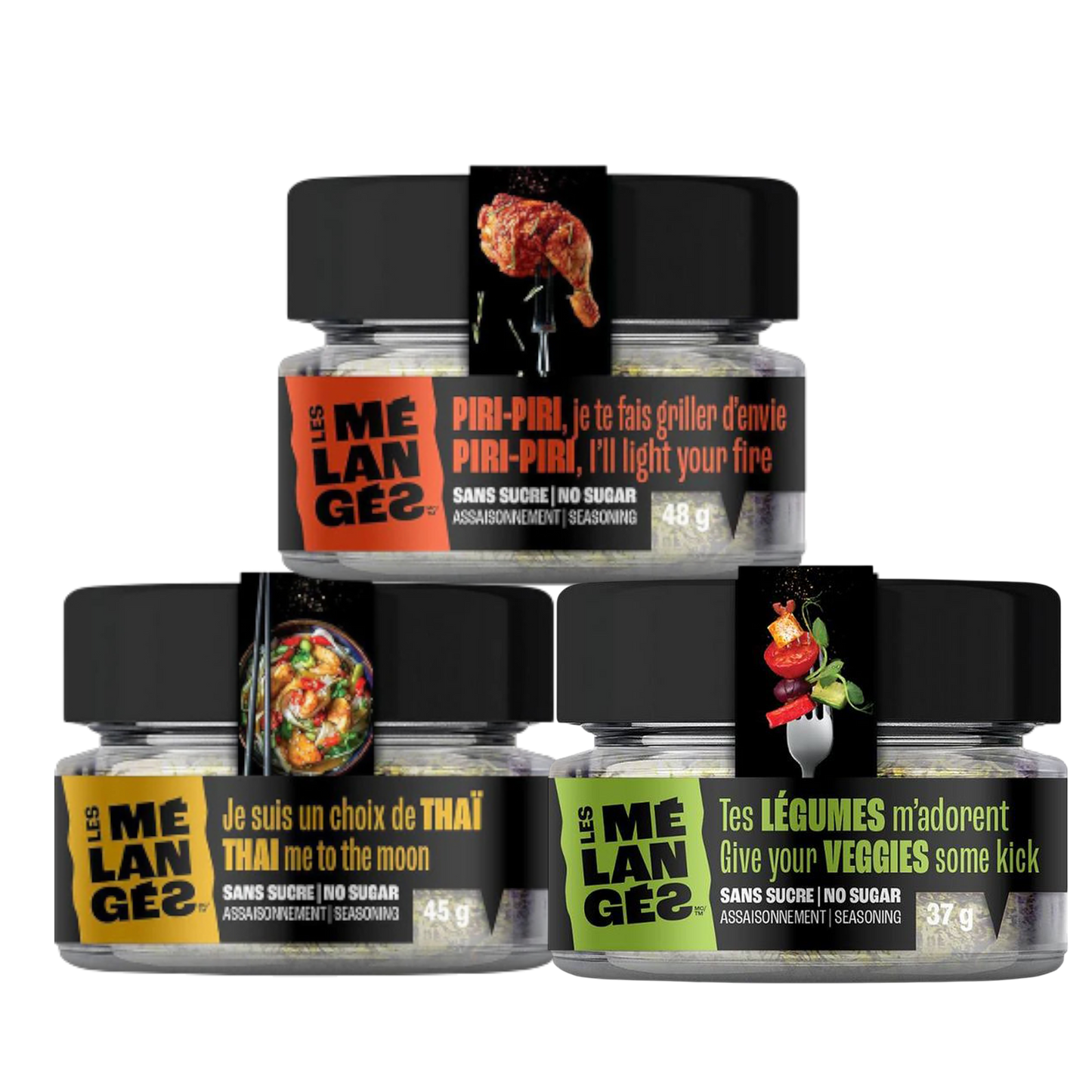 Trio Les Mélangés #3 – Piri-Piri • Thaï • Légumes