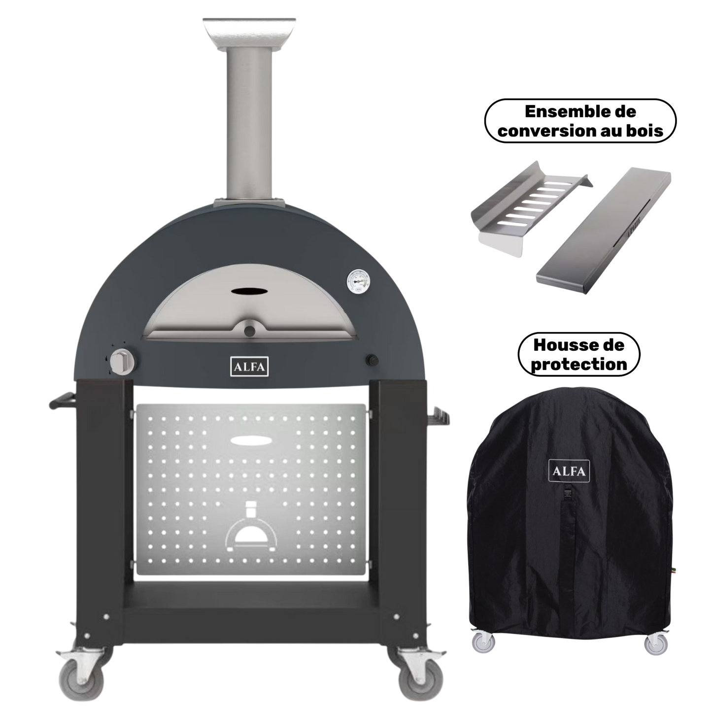 Quatuor Alfa - Four à pizza Moderno 2 Pizze propane ou au bois