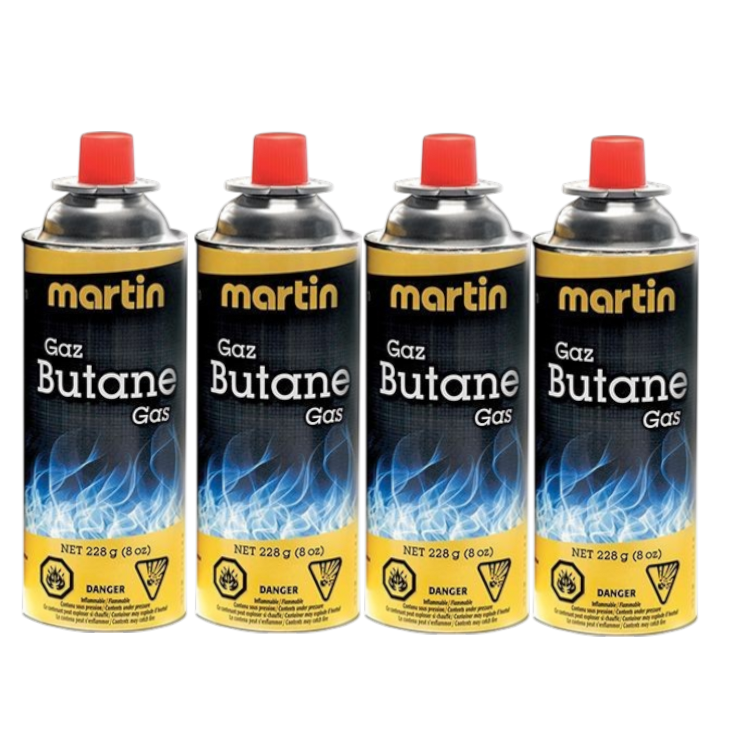 Martin - Ensemble de 4 bouteilles de Butane