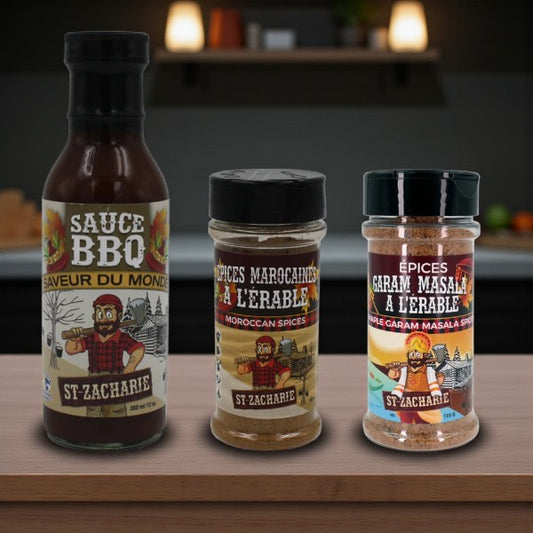 Trio Saveurs du Monde – Ensemble d’Épices et Sauces Exotiques