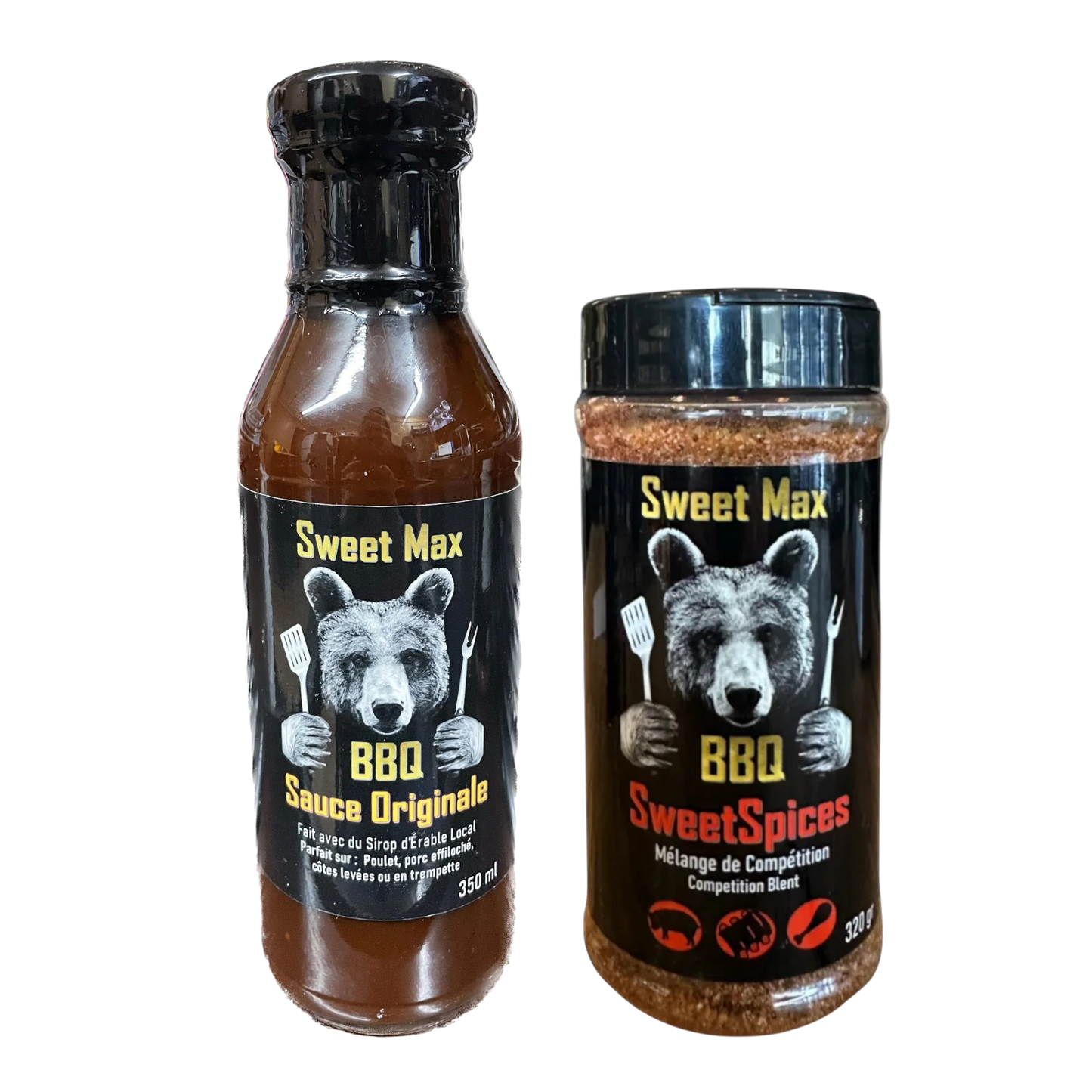 Combo Sweet Max Sucré – Ensemble Cadeau Épices et Sauce BBQ