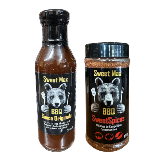 Combo Sweet Max Sucré – Ensemble Cadeau Épices et Sauce BBQ