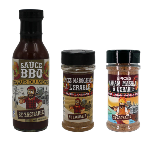 Trio Saveurs du Monde – Ensemble d’Épices et Sauces Exotiques
