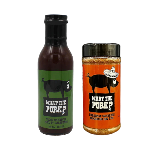 Duo What the Pork – Épice Sombrero & Sauce BBQ Miel Jalapeño (Style Mexicain)