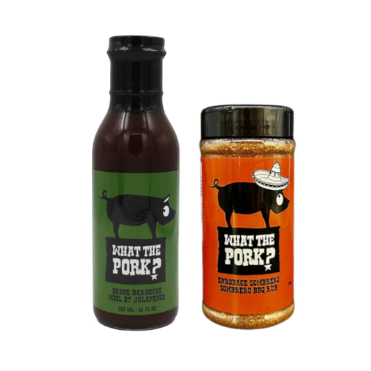 Duo What the Pork – Épice Sombrero & Sauce BBQ Miel Jalapeño (Style Mexicain)