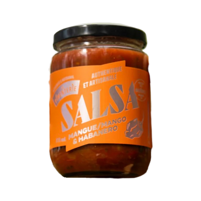 La Pimenterie Salsa Mangue Habanero – bouteille de 375 ml, salsa festive fabriquée à Montréal