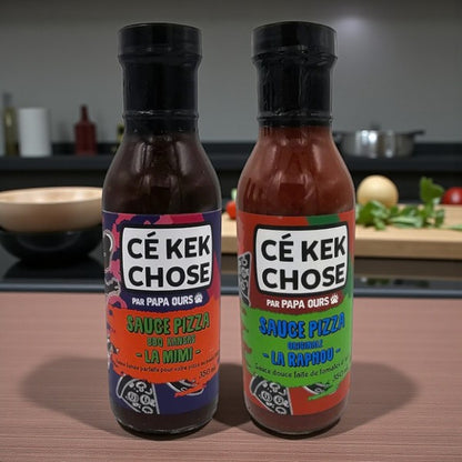 Combo Papa Ours – 2 Sauces à Pizza (La Mimi & La Raphou)