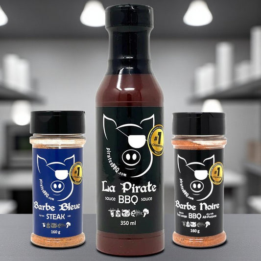 Trio PirateBBQ – Sauce & Épices Barbe Bleue et Barbe Noire