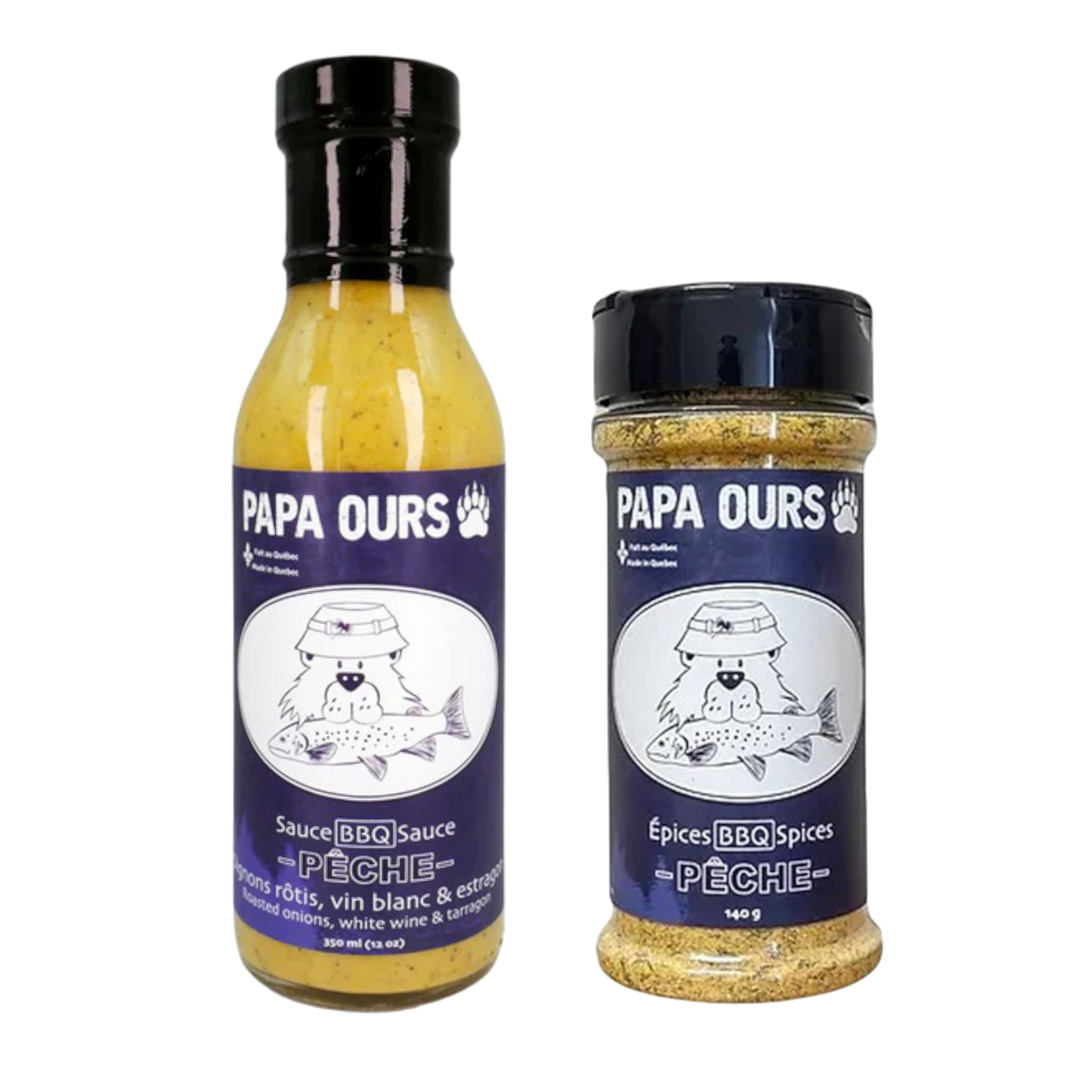 Duo Papa Ours – Pêche Épice & Sauce