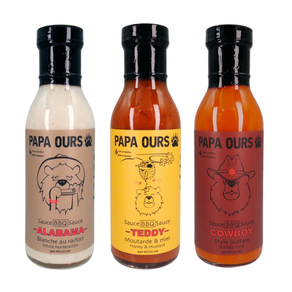 Trio de sauces Papa Ours – Alabama, Cowboy & Teddy