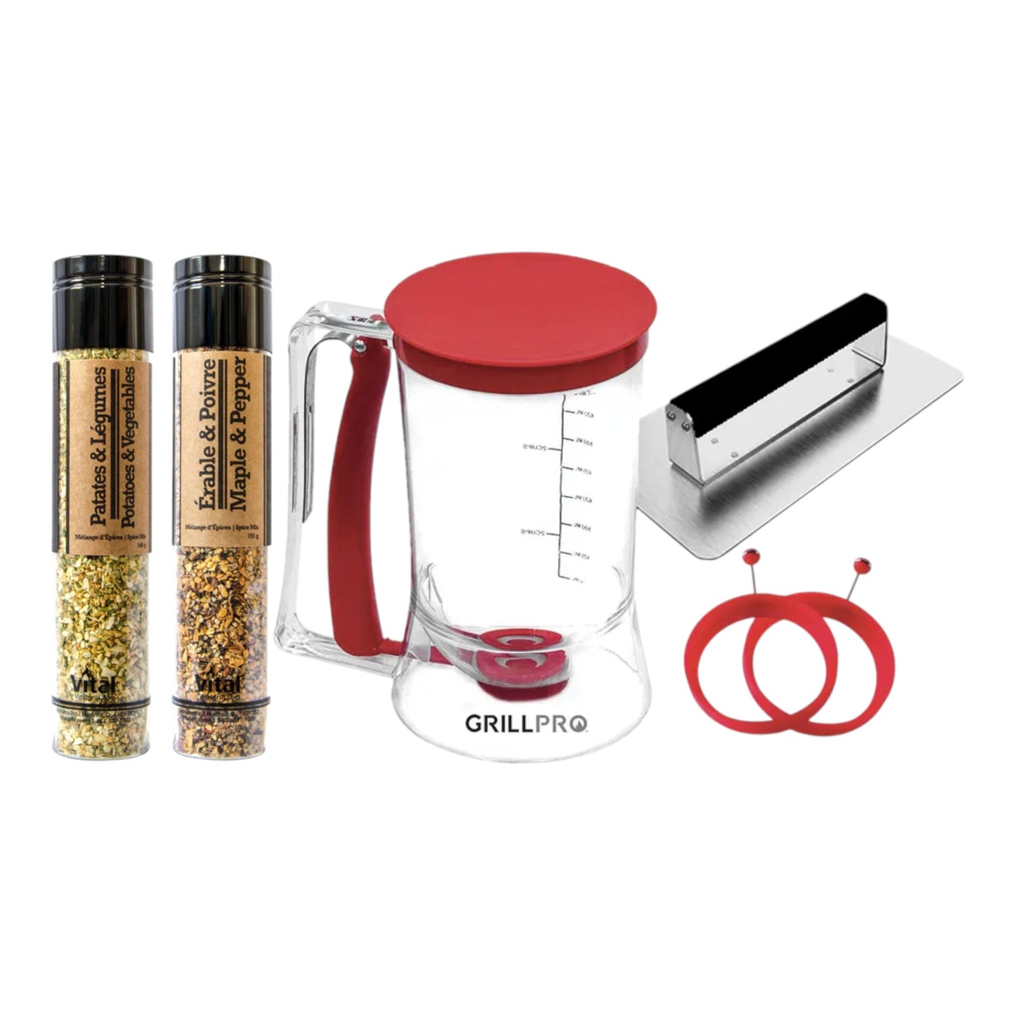 Coffret d'accessoires et épices pour déjeuner pour plancha