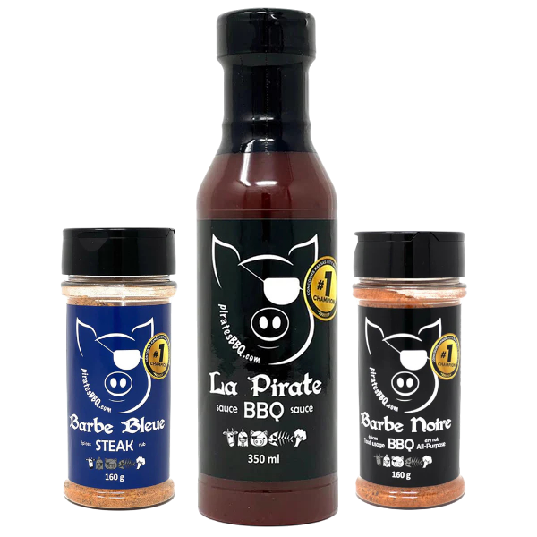 Trio PirateBBQ – Sauce & Épices Barbe Bleue et Barbe Noire