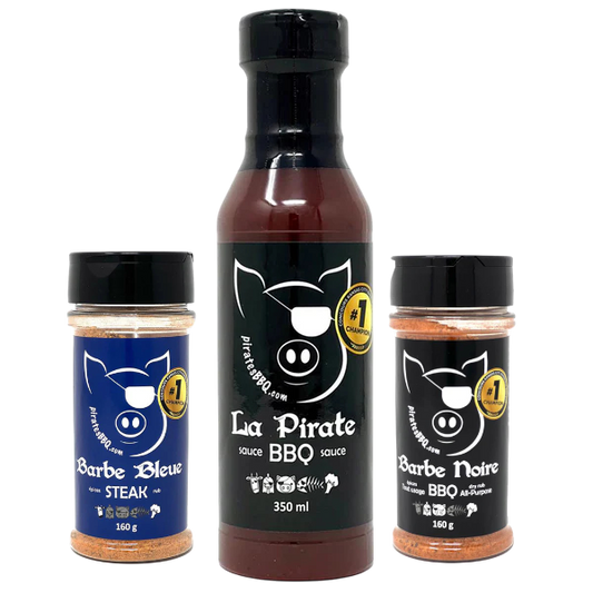 Trio PirateBBQ – Sauce & Épices Barbe Bleue et Barbe Noire