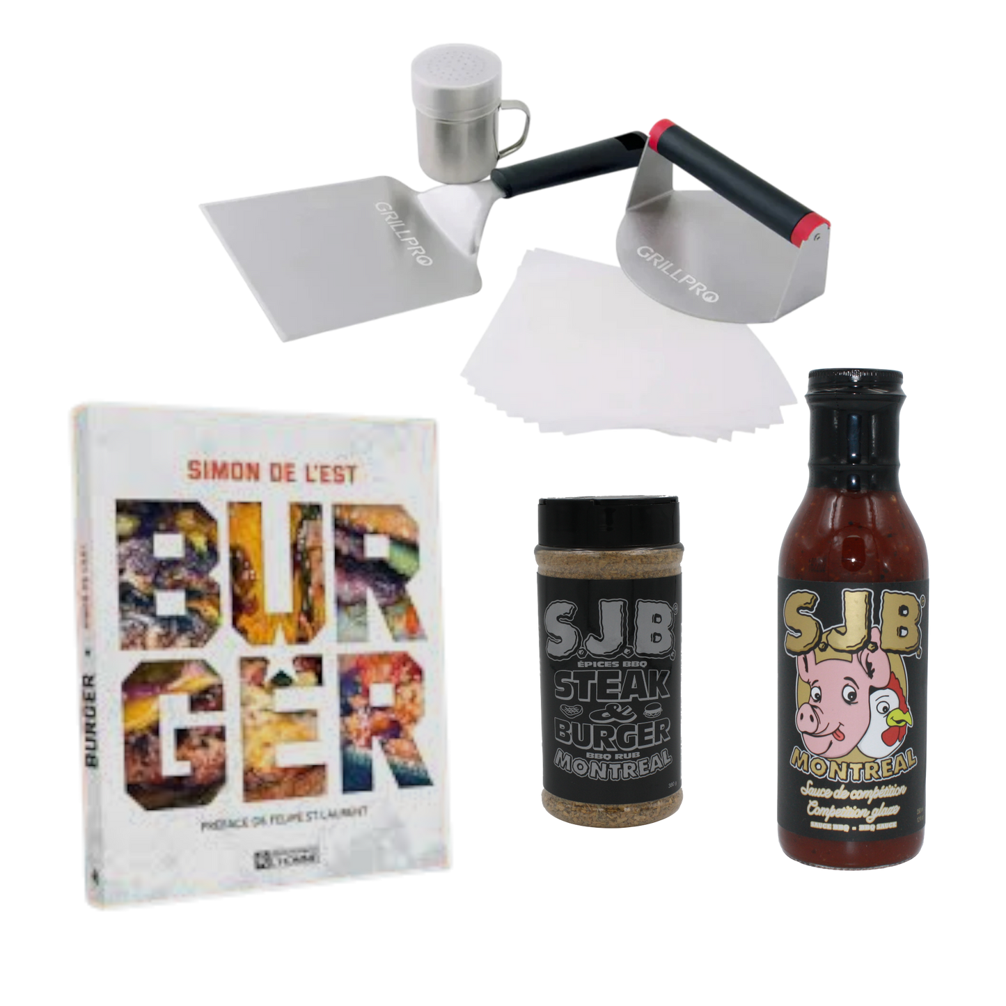 Coffret Grill Pro Smash Burger – L’art du burger parfait sur le BBQ!
