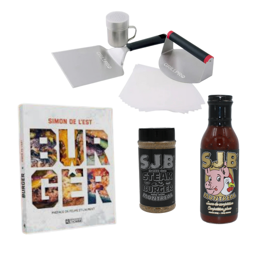 Coffret Grill Pro Smash Burger – L’art du burger parfait sur le BBQ!