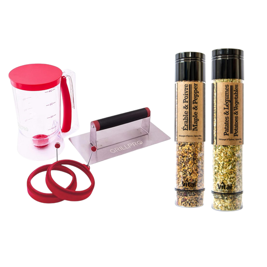 Coffret Déjeuner pour Plancha – Ensemble d’accessoires et d’épices Vital