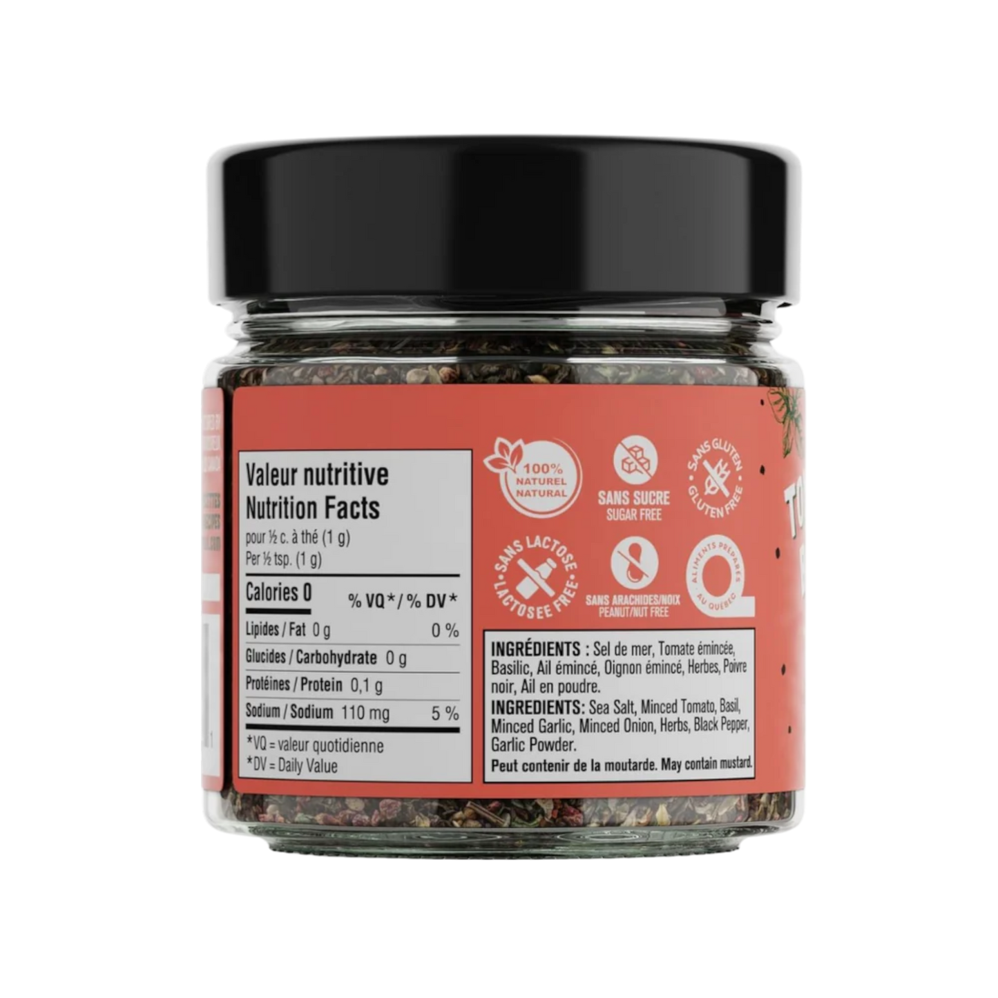 Les Savoureux assaisonnements - Assaisonnement biologique Tomate & Basilic