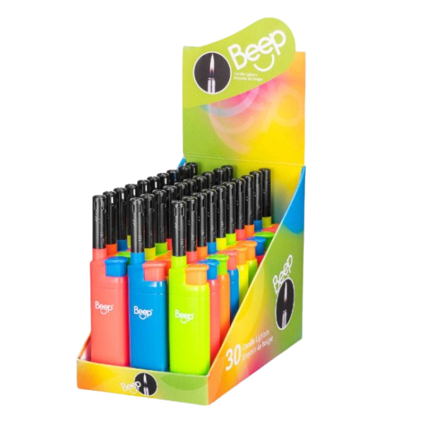 Beep- Briquet de poche flamme turbo(se vend à l'unité / 5 coloris disponibles)