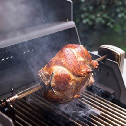 Saber - Ensemble de rôtisserie en acier inoxydable avec étui