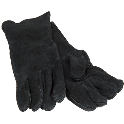 Grillpro - Gants de barbecue en cuir noir