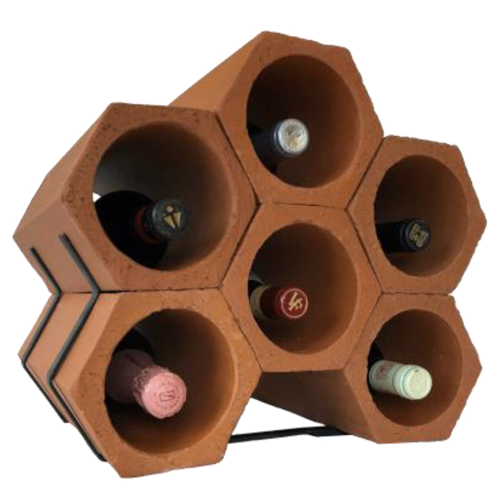 Tech-Nergi support pour 6 tuiles à vin hexagone en argile